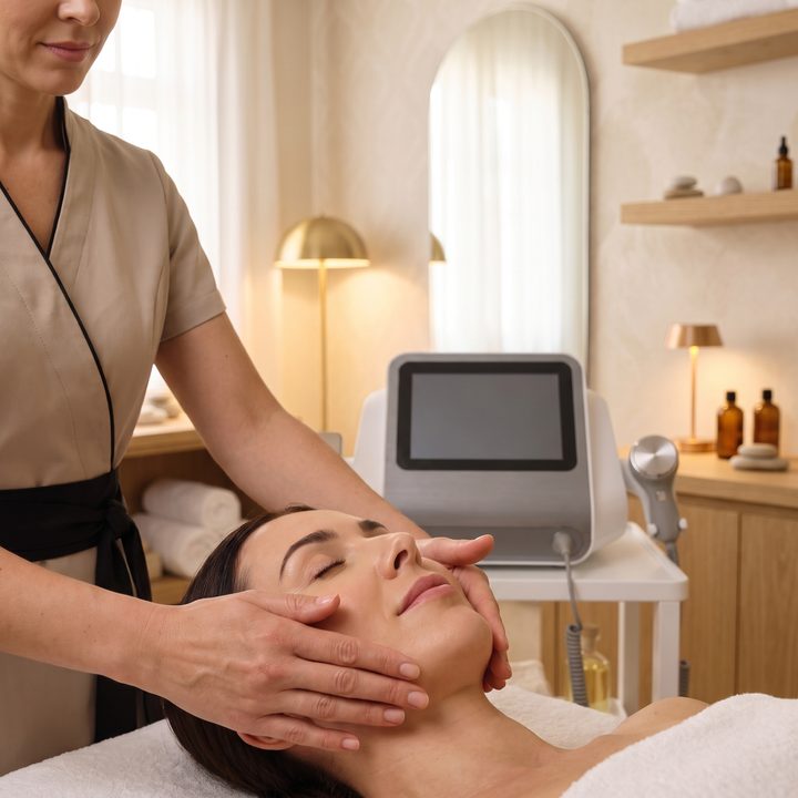 Masaje facial para terminar la sesión