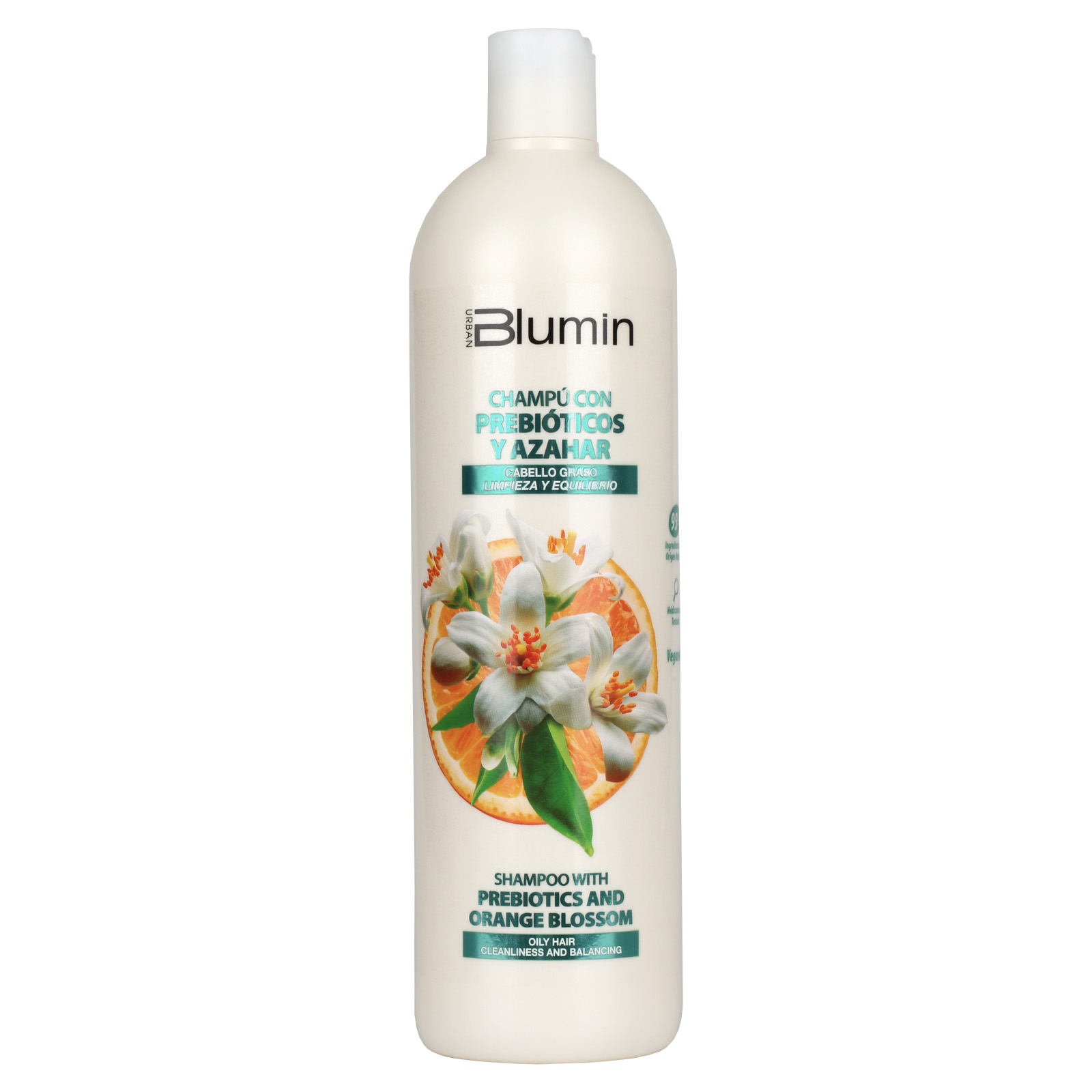 Champú con Prebióticos y Azahar ideal cabello graso | Blumin
