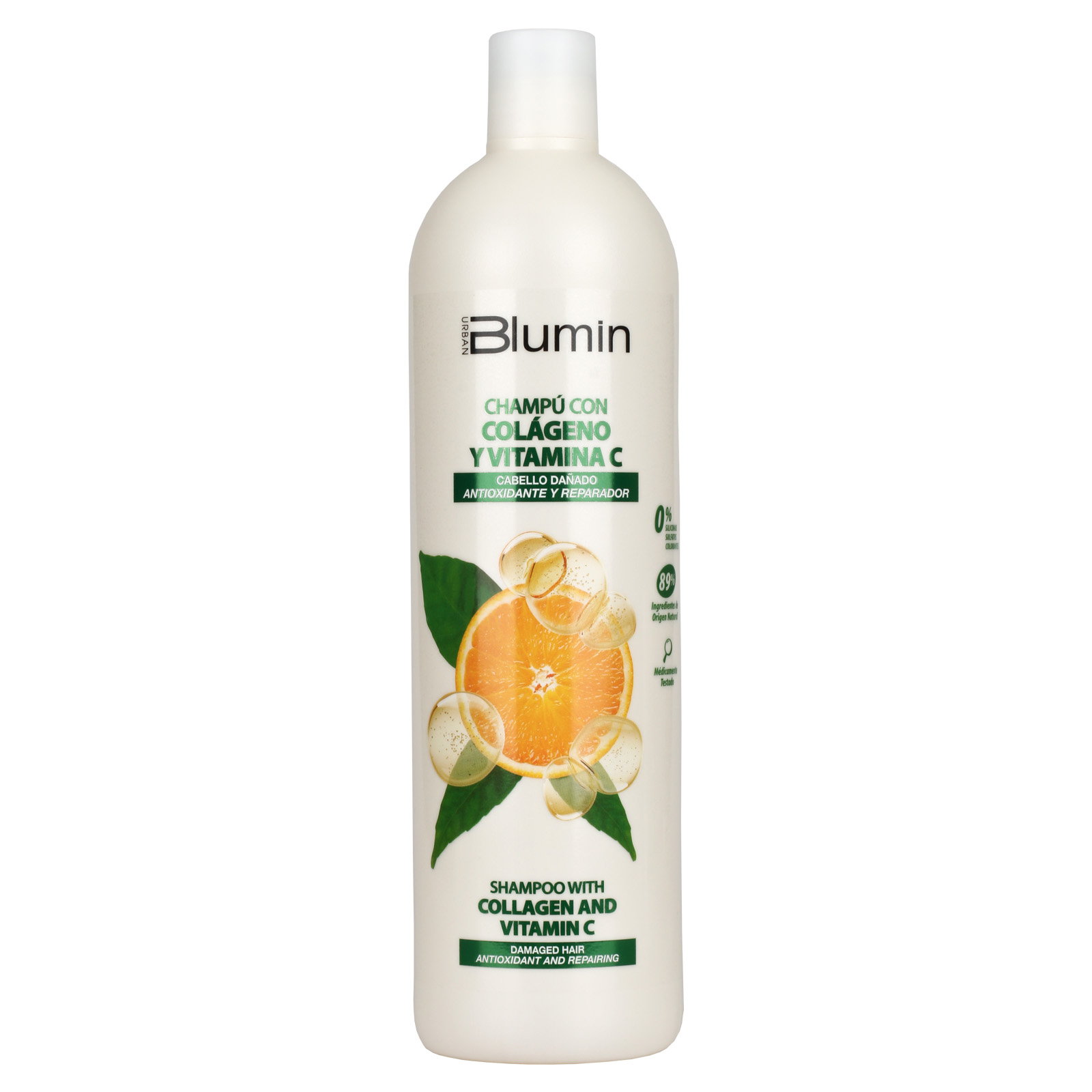 Champú con Colágeno y Vitamina C ideal cabello dañado | Blumin