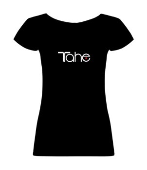 Camiseta de mujer de manga corta y color negro | Tahe