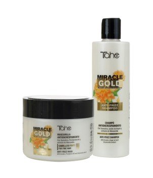 Pack antifrizz Champú Mascarilla Miracle Gold | Tahe