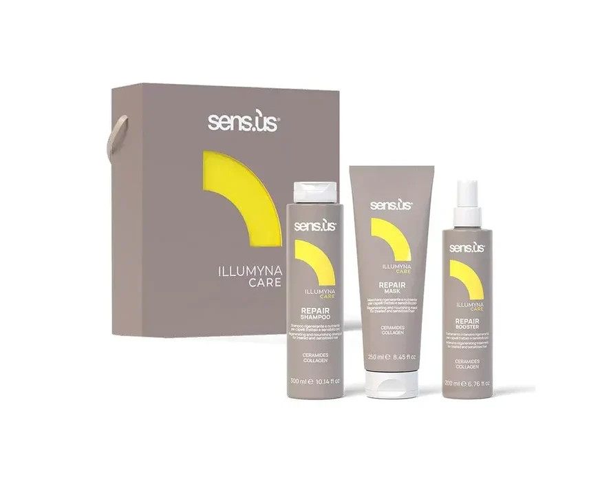 Kit Illumyna - Repair - Floractive: Repair Champoo 300 ml + Repair mask 250 ml + Repair thermo milk spray 200 ml